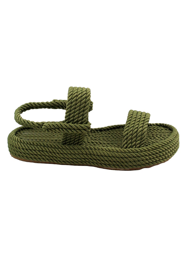 Mumka Rope Sandals Nomadic Strap - Khaki - Image 1