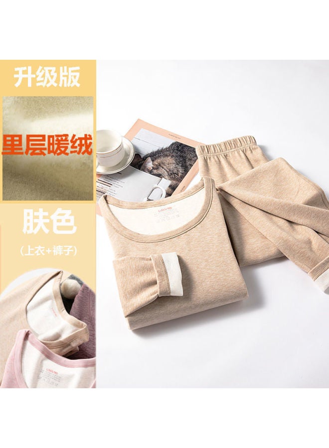 Ab-sided Seamless Thermal Underwear Set For Men And Women, Couple's Autumn Clothes And Pants, Men's Base Layer, Double-sided, Two-tone Seamless Design