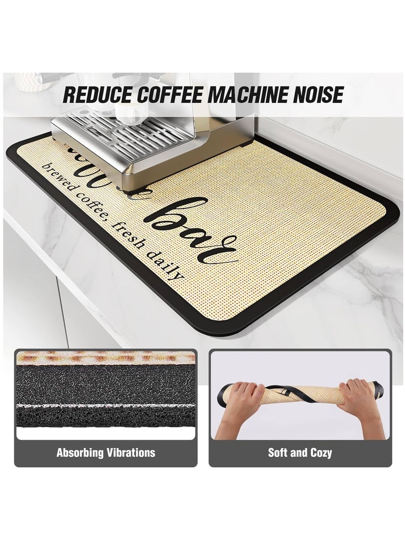Excefore Coffee Mat Hide Stain Absorbent Drying Mat with Waterproof Rubber Backing Fit Under Coffee Maker Coffee Machine Coffee Pot Espresso Machine Coffee Accessories, 16‘’x24‘’  - Image 5