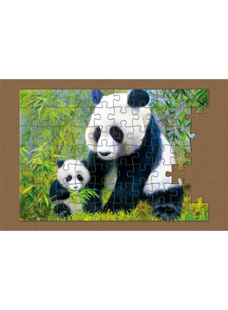 Panda Love - Mother and Cubs in the Forest Jigsaw Puzzle for Kids - Image 2