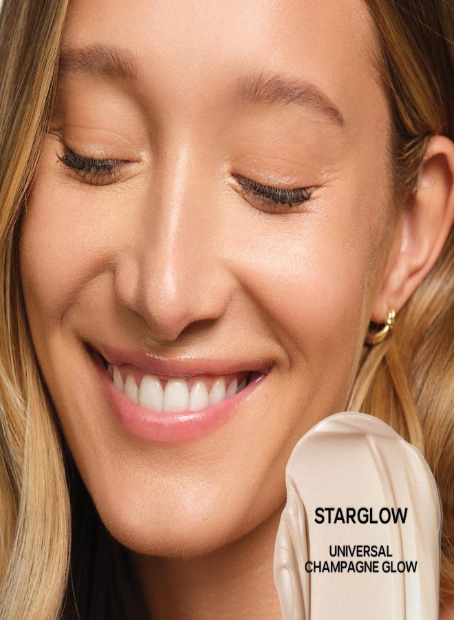 Saie Glowy Super Gel Lightweight Illuminator, Starglow Duo - Luminizer for Glowing Skin, Wear Alone or Under Makeup - Includes Full Size (1 fl oz) + Mini (0.5 fl oz) - Image 4