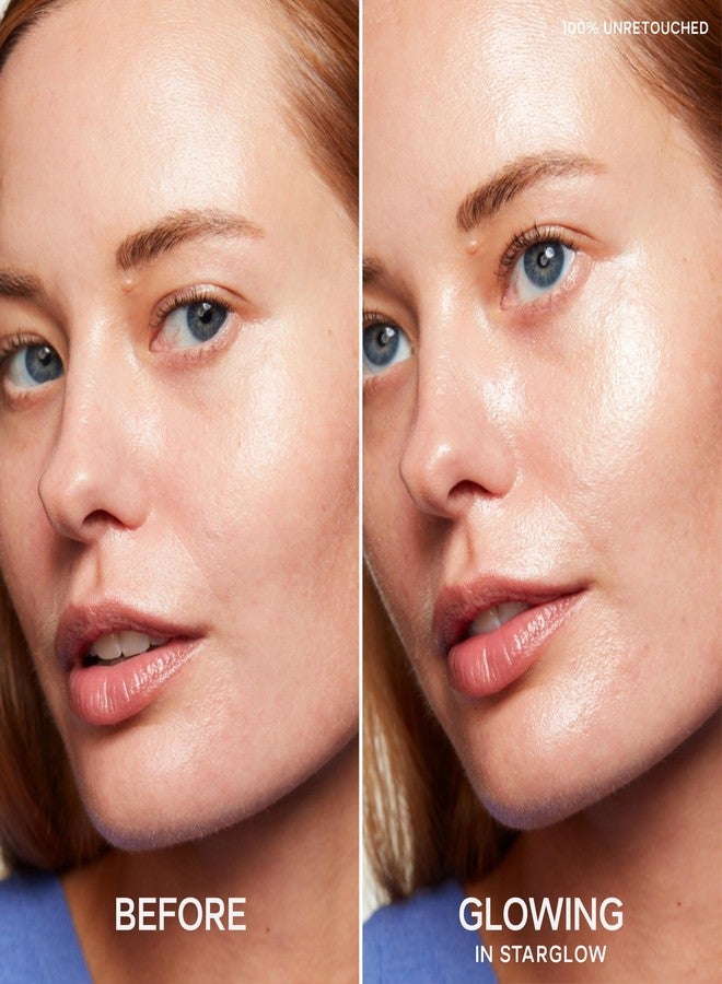 Saie Glowy Super Gel Lightweight Illuminator, Starglow Duo - Luminizer for Glowing Skin, Wear Alone or Under Makeup - Includes Full Size (1 fl oz) + Mini (0.5 fl oz) - Image 5