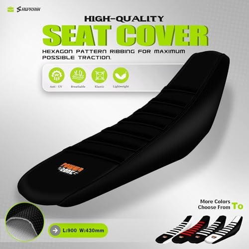 sawrain Dirt Bike Seat Cover for Surron SUR Ron Ultra Bee, Non-Slip Motorcycle Electric Bike Seat Protector (Black-Black) - Image 2