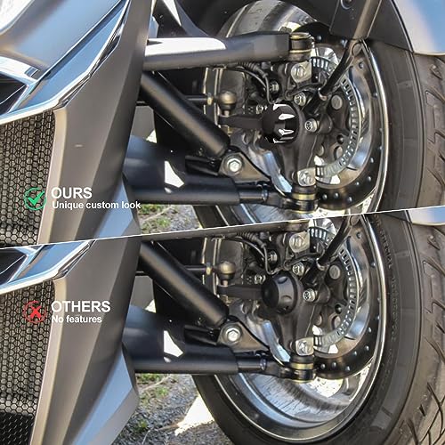 Hutexico Front Axle Covers Nuts for Can Am Spyder Tricycle Accessories, Aluminum Front Wheel Axle Caps for 2018-Up Can-Am Spyders GS/RS, RT, ST, F3 All Models - Image 4