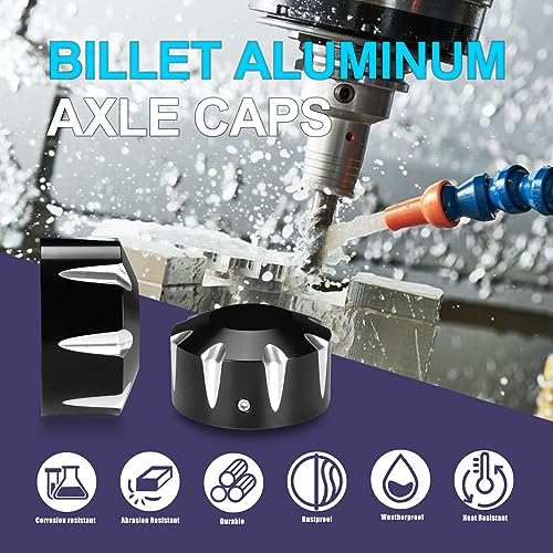 Hutexico Front Axle Covers Nuts for Can Am Spyder Tricycle Accessories, Aluminum Front Wheel Axle Caps for 2018-Up Can-Am Spyders GS/RS, RT, ST, F3 All Models - Image 3