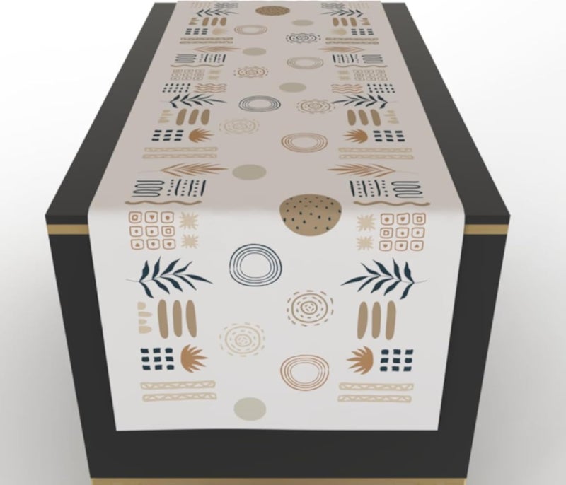 ART MOOD HOME Table Runner - Elegant and Durable Runner with Stylish Design for Dining Room, Living Room, and Kitchen - Perfect for Home Decor and Events - Water-Repellent Canvas - Bohovibe