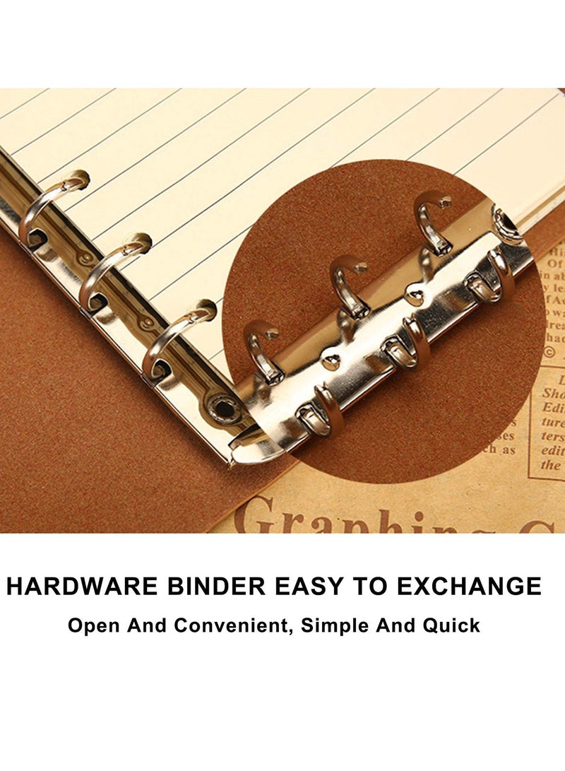 Leather Writing Journal Notebook Vintage Leather-bound Classic Spiral Bound Notepad Refillable Diary Sketchbook with Unlined Travel Retro Pendants for Girls and Boys(Green) - Image 5