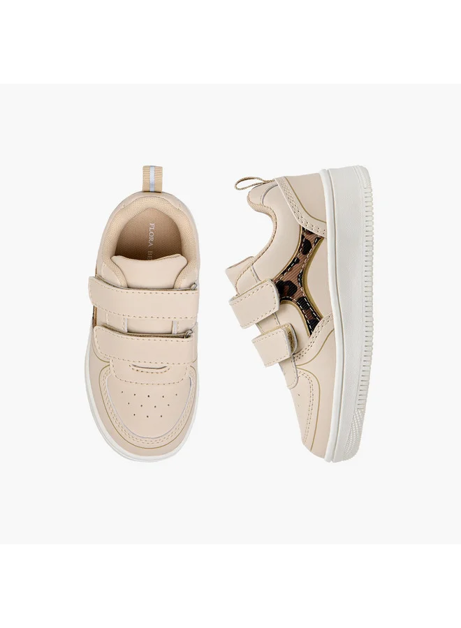 Flora Bella By Shoexpress Girls Panelled Sneakers with Hook and Loop Closure