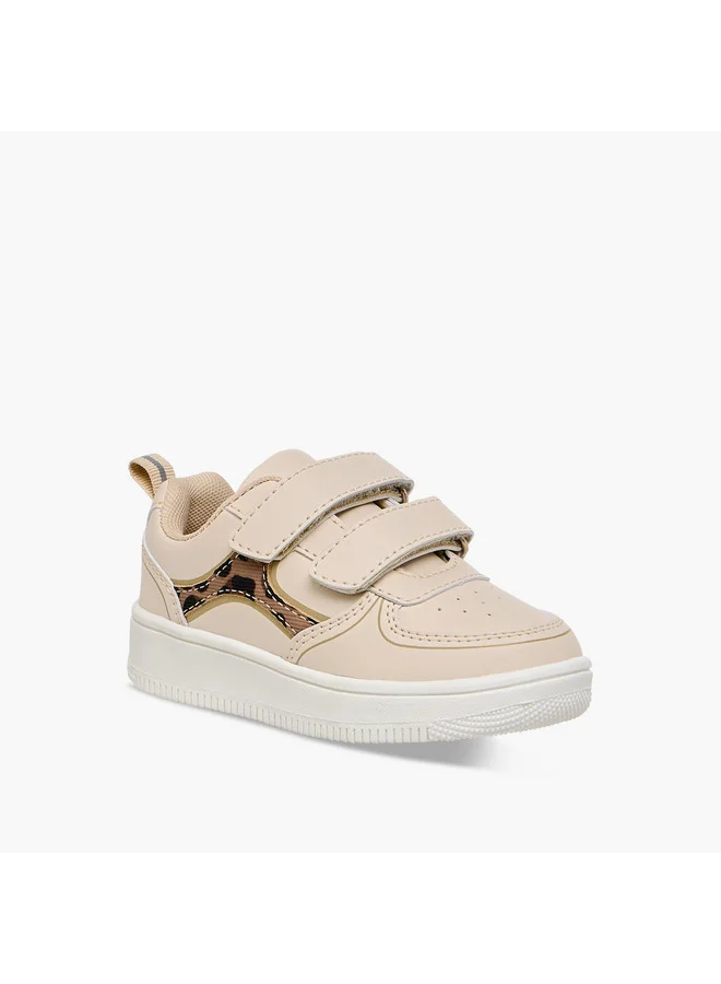 Flora Bella By Shoexpress Girls Panelled Sneakers with Hook and Loop Closure