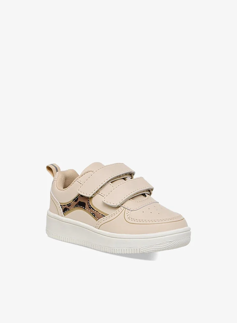 Flora Bella By Shoexpress Girls Panelled Sneakers with Hook and Loop Closure