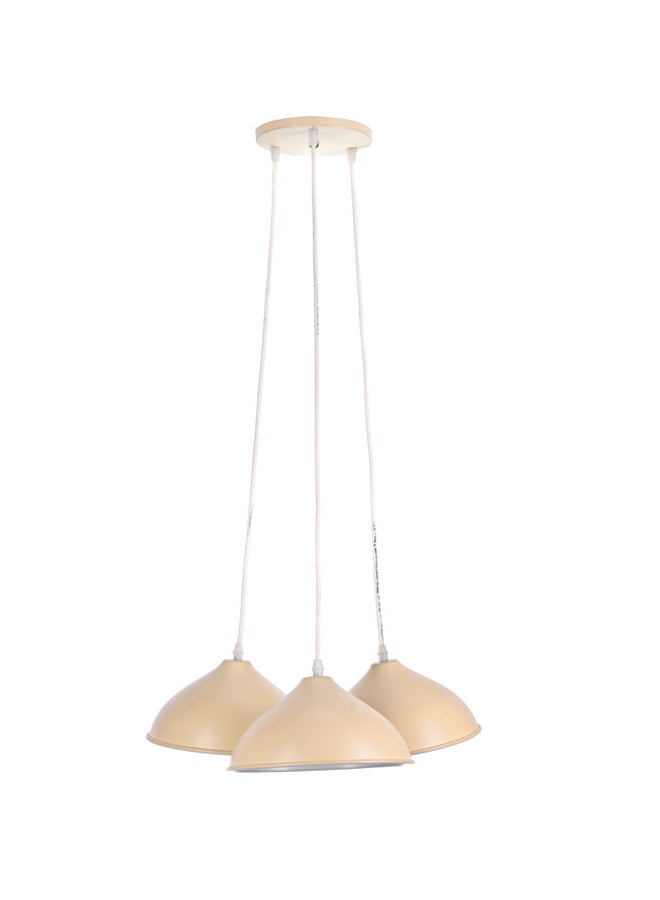 El Rawda Lighting Trio Ceiling Lamp | modern decorative LED E27 pendant light ceiling lamp hanging | suitable for any room | Color: Beige | Size: 70x45 cm