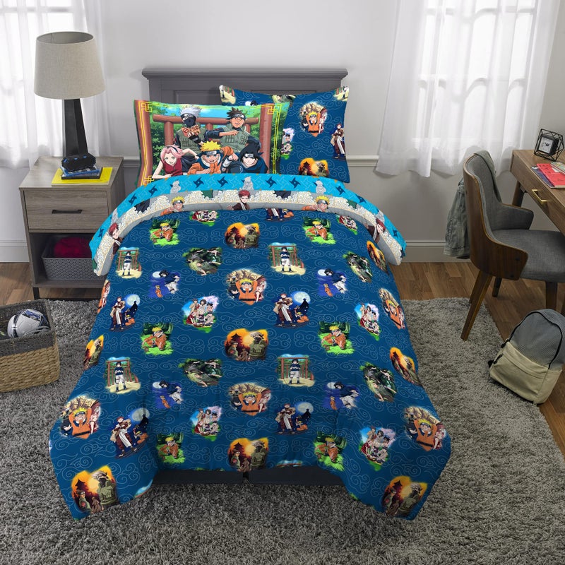 Franco Naruto Anime Bedding Super Soft Comforter And Sheet Set With Sham, 5 Piece Twin Size, By Franco - Image 4