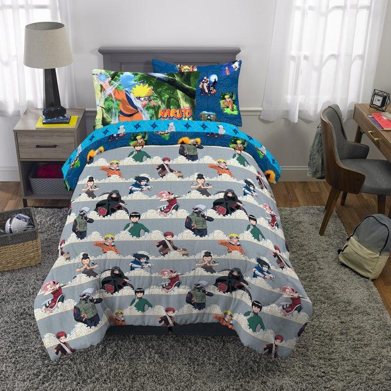 Franco Naruto Anime Bedding Super Soft Comforter And Sheet Set With Sham, 5 Piece Twin Size, By Franco - Image 5