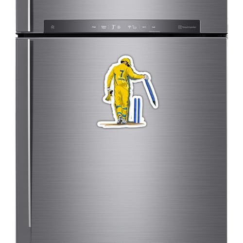 Deep Print Dhoni Acrylic Fridge Magnet, Dhoni Mahi Theme, Home Decor Gift, Birthday, Velentine, Boyfriend, Waterproof Glass-Like Finish - Image 4