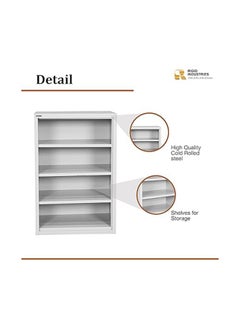 RIGID Steel Shoe rack without Door White 90x60x40cm  - Image 3