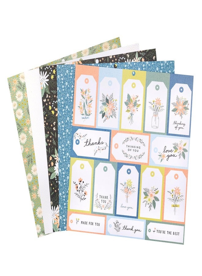 DCWV Printed Cardstock Paper 12x12, 36 Sheets of Scrapbook Paper for Crafts and Card Making, Double Sided Heavy Duty Cardstock with Foil Accents - Emerald Flora - Image 3