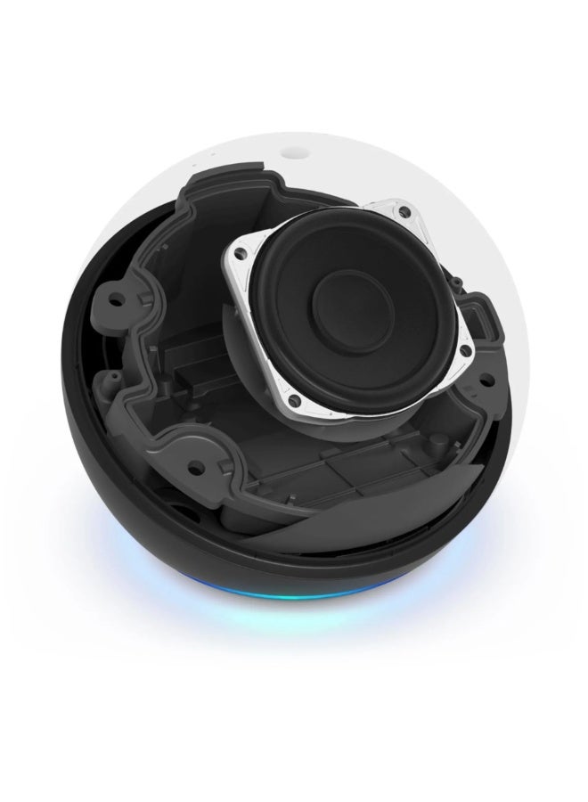 REBENUO Smart home. This Bluetooth (5th generation) assistant speaker features vibrant sound and AI integration. Use your voice to control smart home devices, play music or the Quran, and more (speaks English and Gulf Arabic). Black. - Image 4