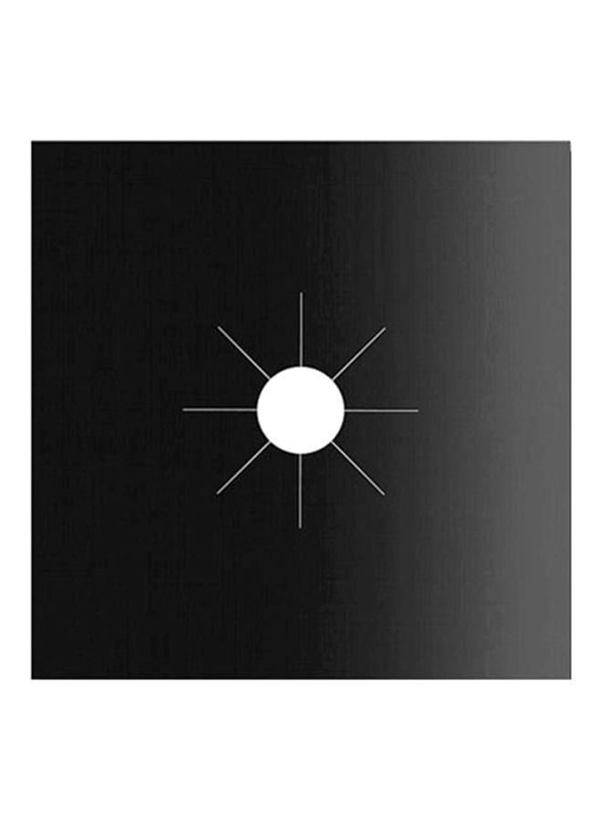 NIBEMINENT 4-Piece Gas Stove Cleaning Pad Set Black 270x270x21millimeter - Image 1