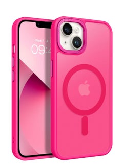 BENTOBEN جراب BENTOBEN المغناطيسي لهاتف iPhone 13 وiPhone 14 [متوافق مع Magsafe] جراب هاتف شفاف غير لامع لهاتف iPhone 13/14، غطاء واقٍ نحيف مقاوم للصدمات للنساء والرجال لهاتف iPhone 13/14 مقاس 6.1 بوصة، وردي ساخن  - Image 1