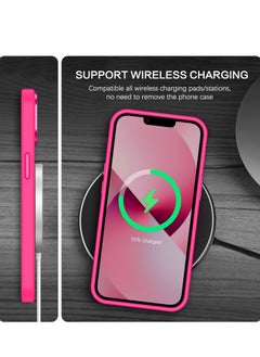 BENTOBEN جراب BENTOBEN المغناطيسي لهاتف iPhone 13 وiPhone 14 [متوافق مع Magsafe] جراب هاتف شفاف غير لامع لهاتف iPhone 13/14، غطاء واقٍ نحيف مقاوم للصدمات للنساء والرجال لهاتف iPhone 13/14 مقاس 6.1 بوصة، وردي ساخن  - Image 4