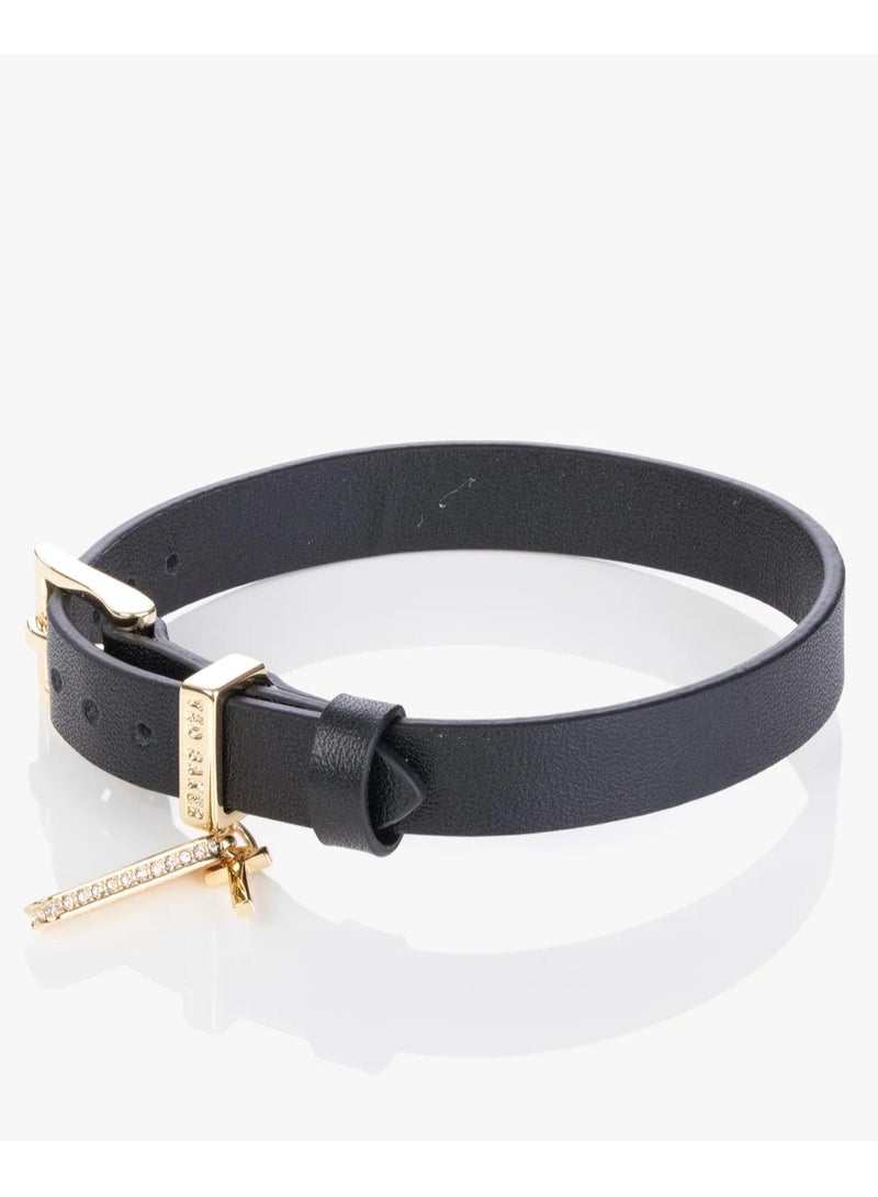 Ted Baker Brielli Buckle Up Sparkle Bar Leather Bracelet  - Image 3
