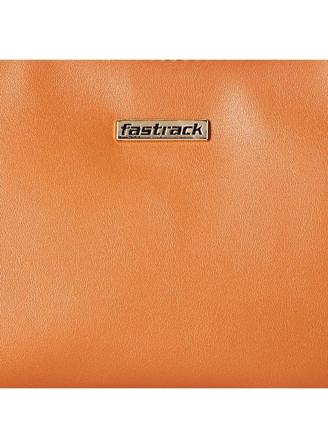 Fastrack Women‚Äôs Chic Minimalist Compact Casual Shoulder Bag (Orange Tan) - Image 4