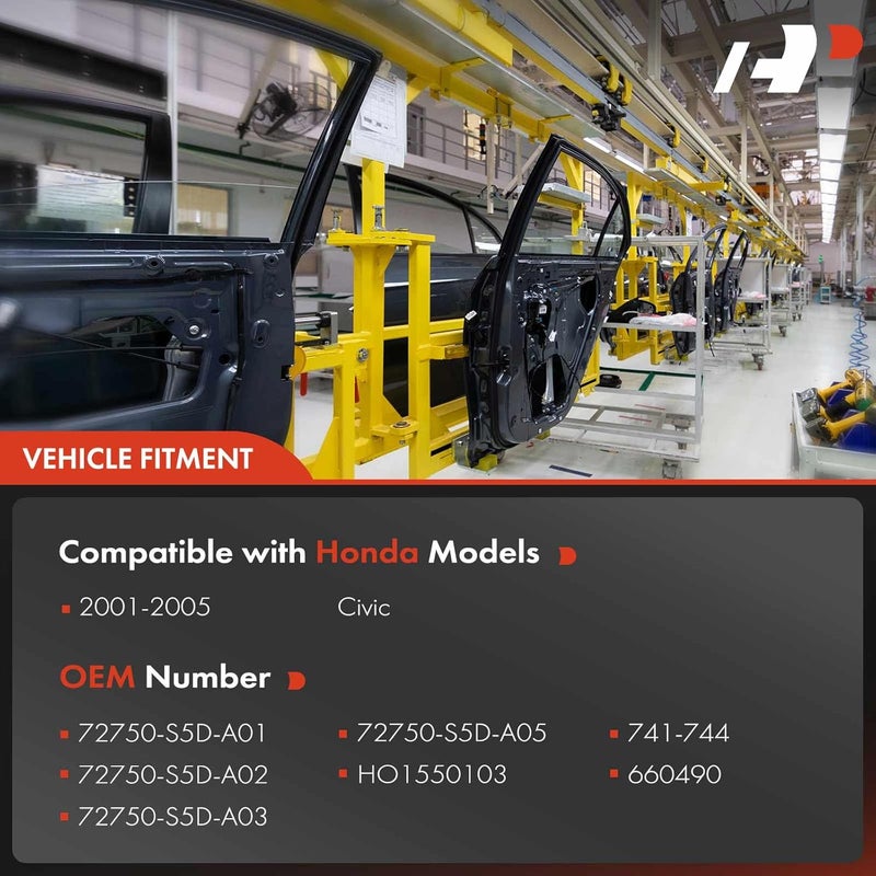 A-Premium Power Window Regulator with Motor for Honda Civic 2001-2005 Rear Driver Side - Image 3