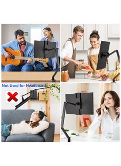 XiuWoo Portable Tablet Stand Holder, Monitor Stand Holder,Webcam Camera Ring Light Desk Mount with 360°Rotate Base,Fits for 4.7-16inch Phone,Tablet,Kindle,Switch  - Image 3