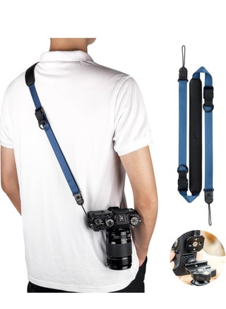 For JJC Camera Quick Shoulder Strap, Adjustable Camera Neck Belt Strap with Quick Release Plate, Anti-slip Camera Sling Strap, Suitable for Canon Sony Nikon Fuji Mirrorless Cameras (Blue) - pzsku/Z95AAB0196717085429A8Z/45/_/1702655709/c3adaddd-918c-454f-861a-236c4592e01e