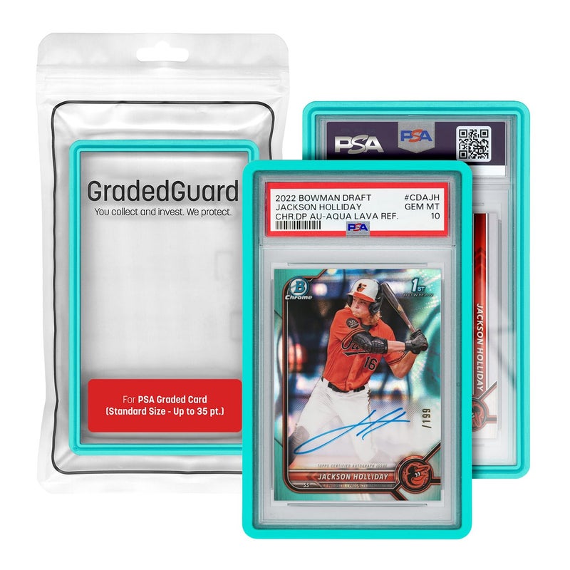 GradedGuard Graded Card Guard Case for Standard PSA Slab Case | Multiple Colors | Soft Touch Matte Finish | Stackable | Made to Fit PSA | Solid TPU and PC Design. (Mint) - Image 1