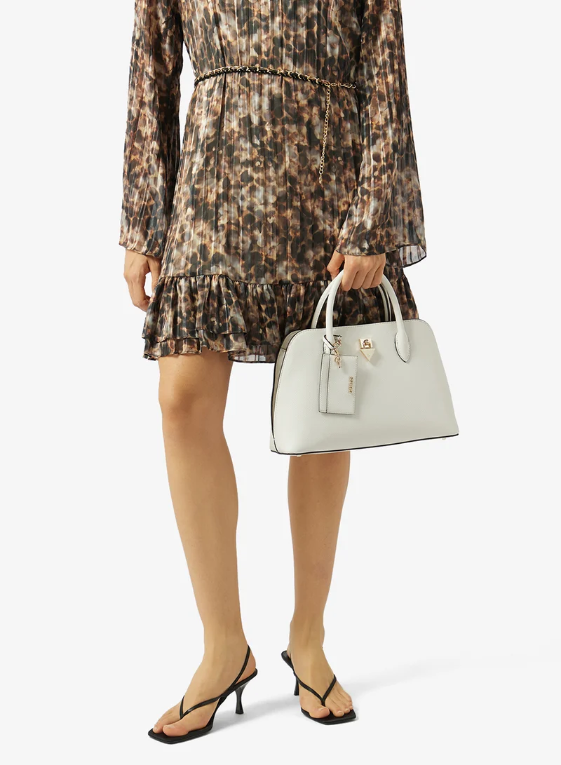 Guess OFF WHITE Patsie Satchel Bag for Women | Best Price UAE