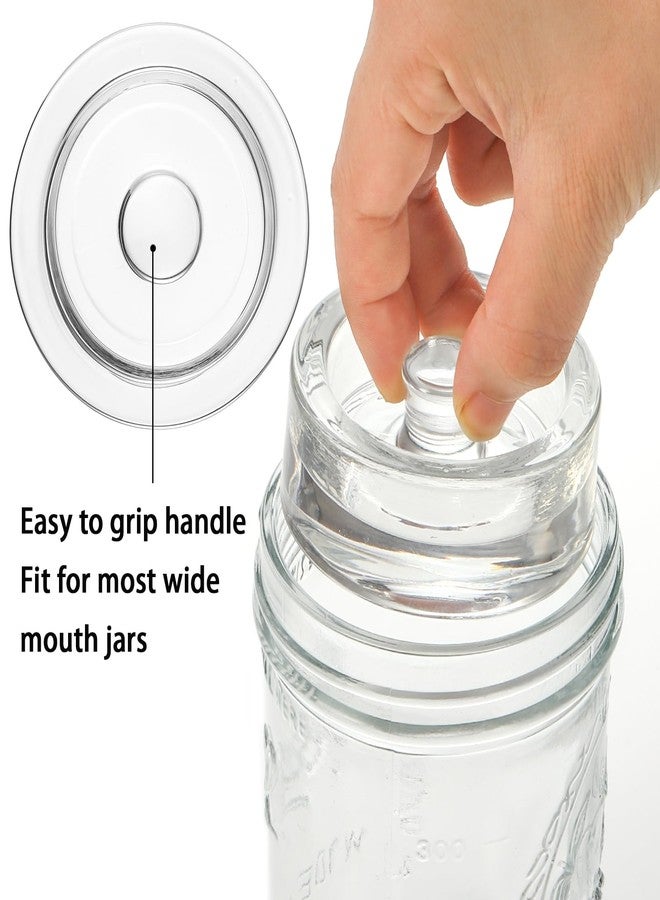 TOPZEA 9 Pack Fermentation Glass Weight with Easy Grip Handle, for Wide Mouth Mason Jars, Heavy Fermenting Lids, Pickling Canning Supplies Kit, Dishwasher Safe - Image 4