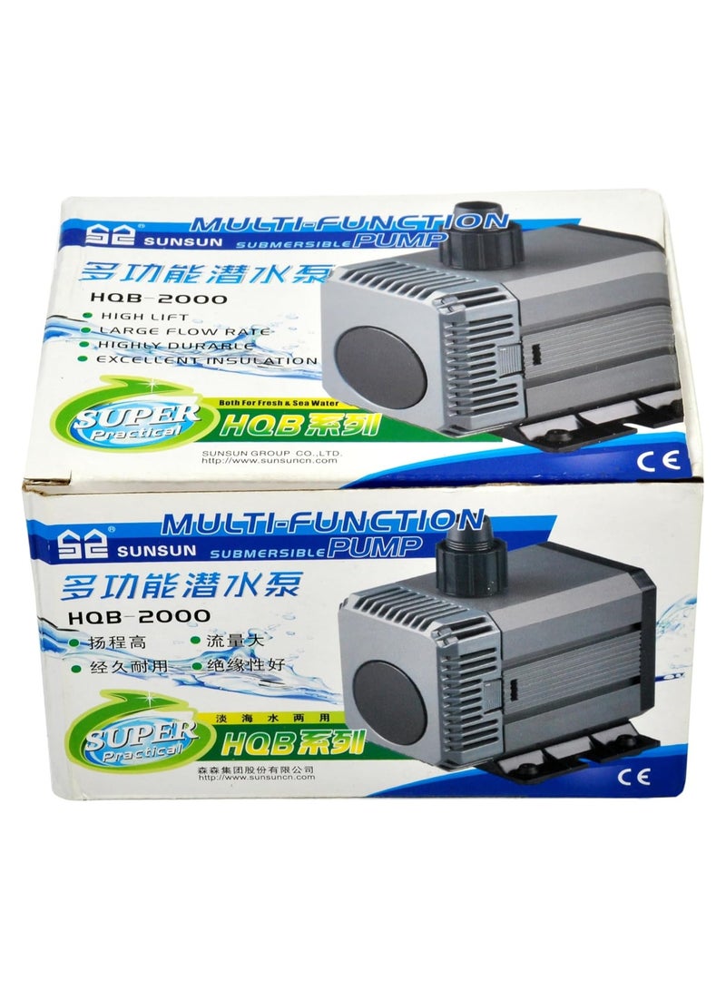Water Submersible Pump HQB 2000 – 1400 L/H | 24W High-Performance Pump | 1.8m Water Pumping Height  - Image 1