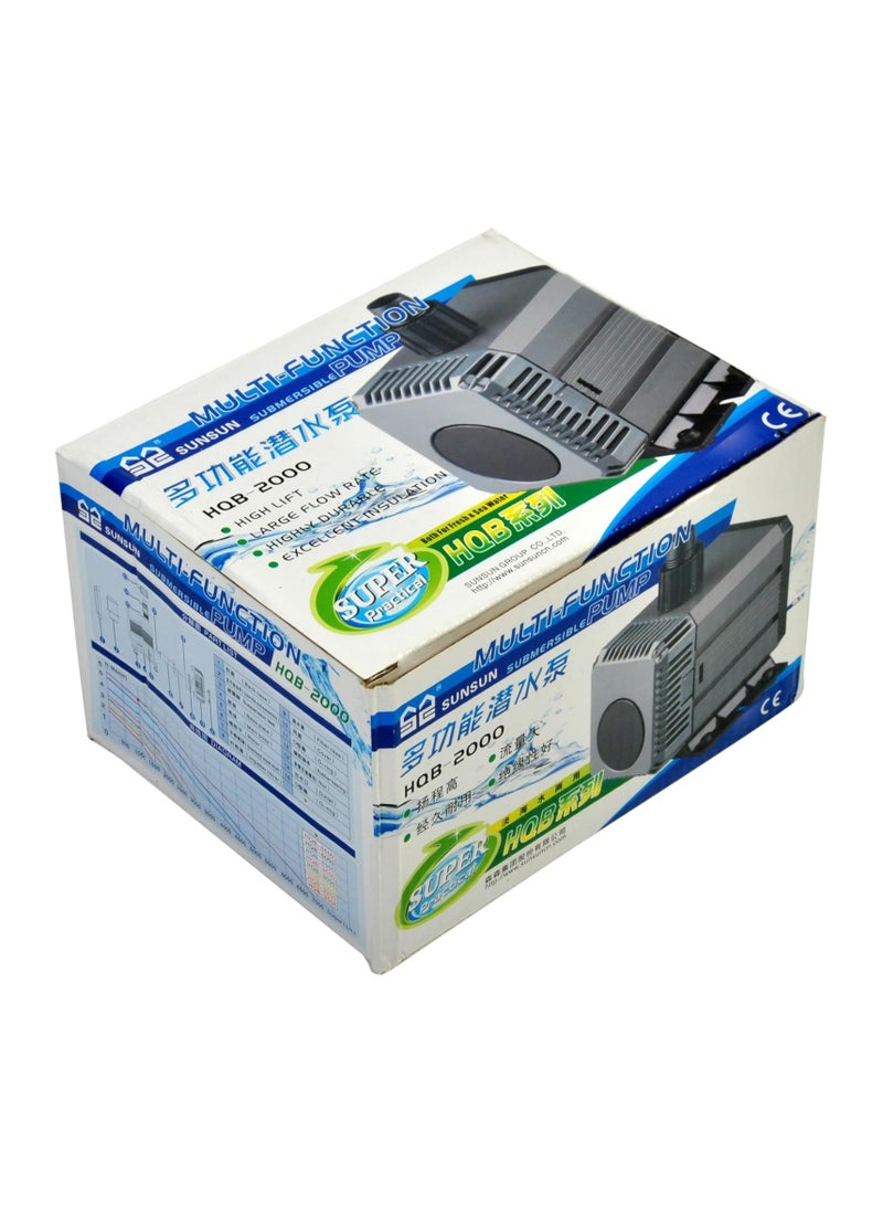 Water Submersible Pump HQB 2000 – 1400 L/H | 24W High-Performance Pump | 1.8m Water Pumping Height  - Image 2