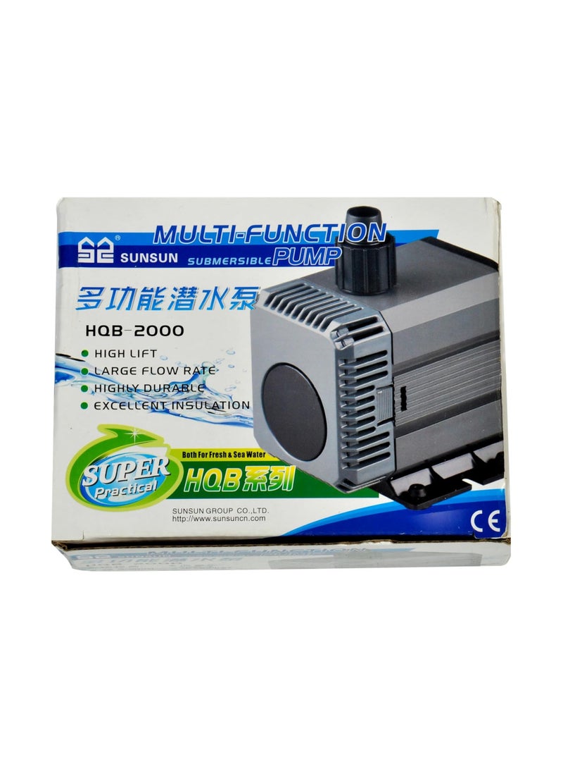 Water Submersible Pump HQB 2000 – 1400 L/H | 24W High-Performance Pump | 1.8m Water Pumping Height  - Image 3