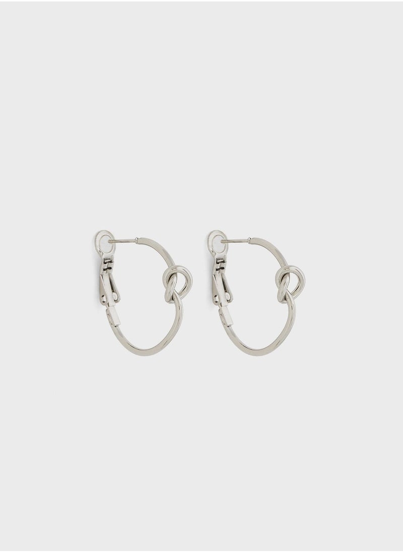 Lady Mauve MARIE KNOT TWIST HOOPS EARRINGS  - Image 1
