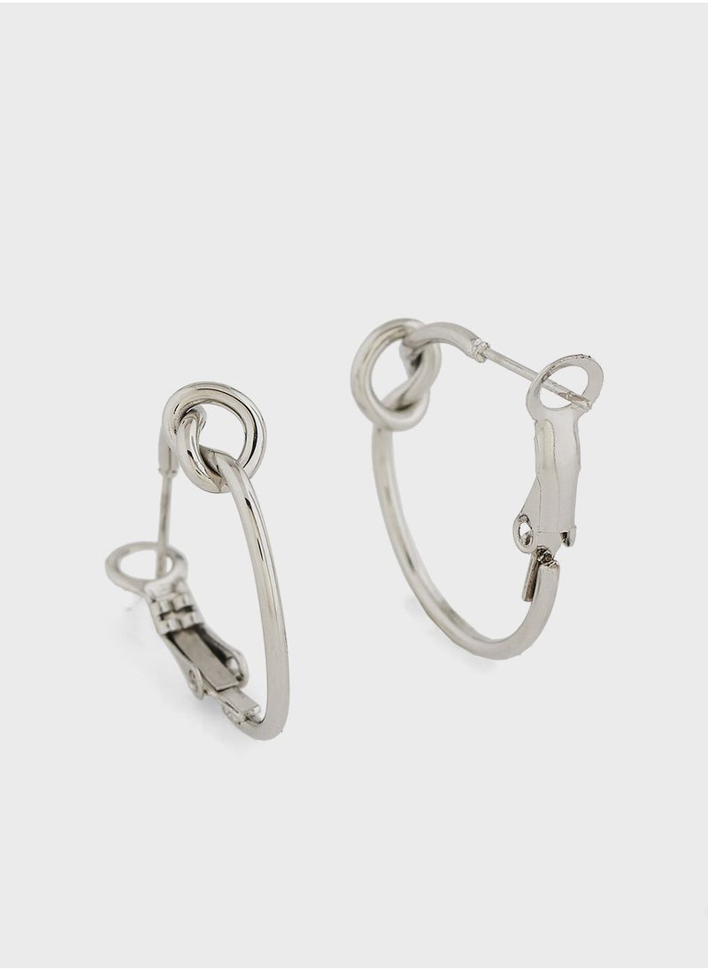 Lady Mauve MARIE KNOT TWIST HOOPS EARRINGS  - Image 2
