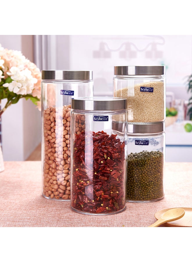 Scybe Glass Storage Jars, Airtight Containers, Glass Containers For Milk Powder, Tea Leaves, Grains, Storage Jars, Naji 900ml - Image 5