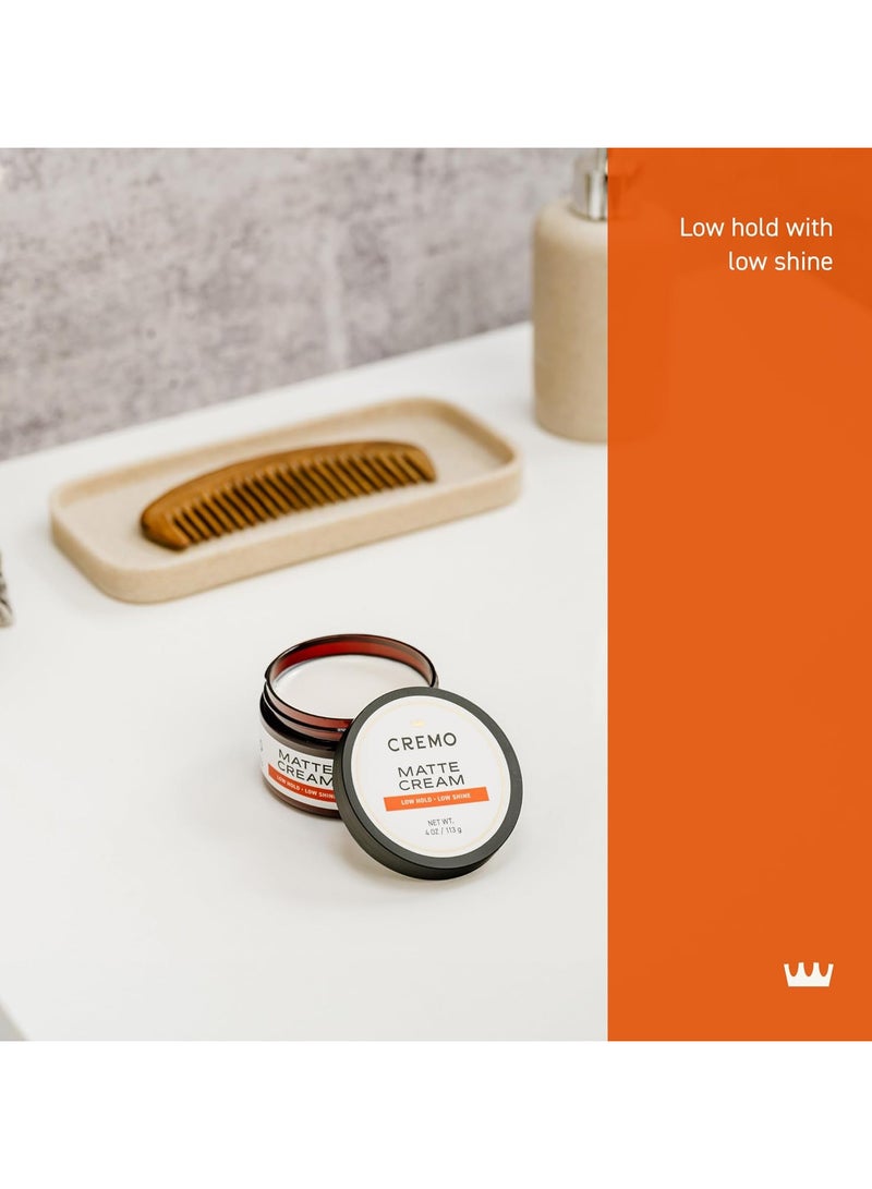 cremo Hair Styling Matte Cream Premium Barber Grade Light Hold 4 Oz - Image 2