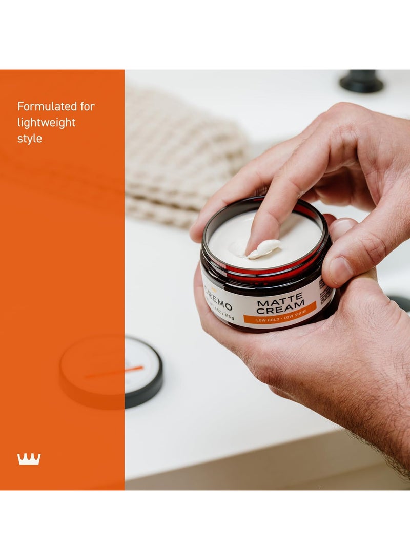 cremo Hair Styling Matte Cream Premium Barber Grade Light Hold 4 Oz - Image 3