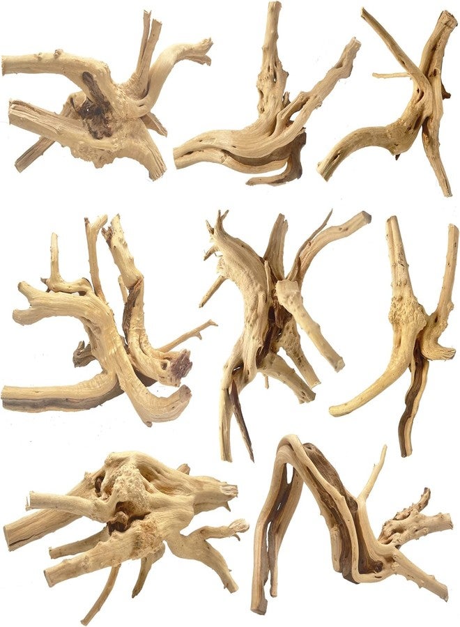 Jorewood Natural Small Spiderwood Driftwood for Aquarium Decor Rptile Fish Tank Decoration Assort Branch 4-7'' 8 Pcs - Image 1