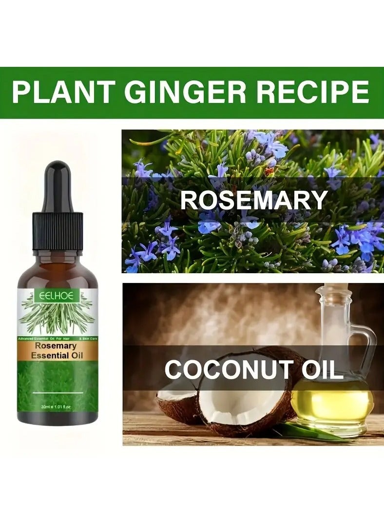 EELHOE Rosemary Oil For Hair Essential Oil 7 Days Hair Serum Ginger Healthy Hair Penetrates Root To Tip Revitalizes Hair Care - Image 2
