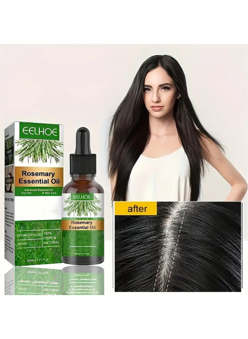 EELHOE Rosemary Oil For Hair Essential Oil 7 Days Hair Serum Ginger Healthy Hair Penetrates Root To Tip Revitalizes Hair Care - Image 4
