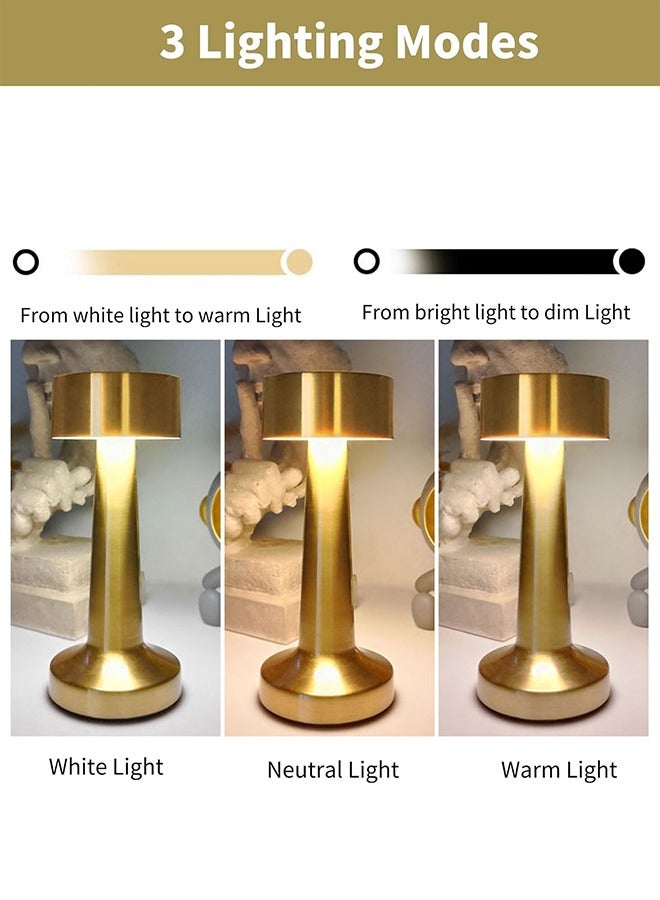 lohpbat Retro Table Lamp, Gold - Image 4