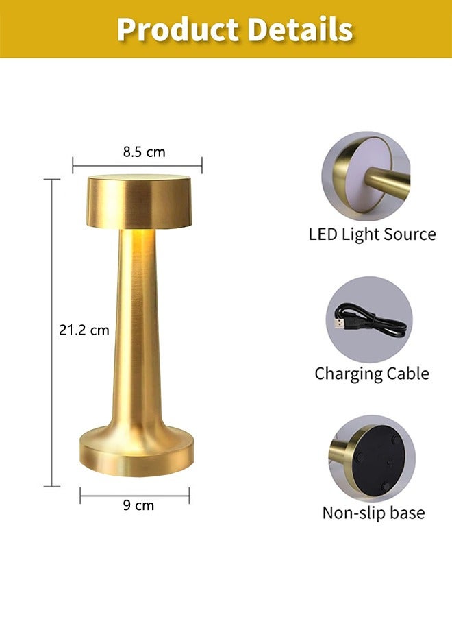 lohpbat Retro Table Lamp, Gold - Image 5