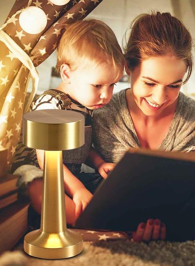 lohpbat Retro Table Lamp, Gold - Image 2