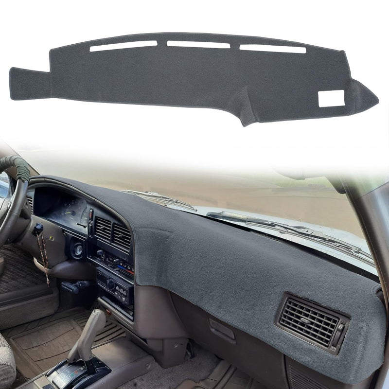 HanLanKa Dashboard Cover Dash Cover Mat Pad Custom Fit for Toyota 4Runner Pickup Truck 1989 1990 1991 1992 1993 1994 19958995 Dark Gray - Image 3