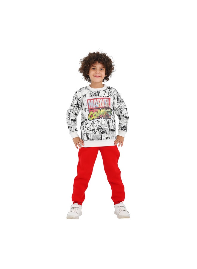 JOCKEY Boy Inner Fleece the Marvel Comics Print Winter Pajama Set