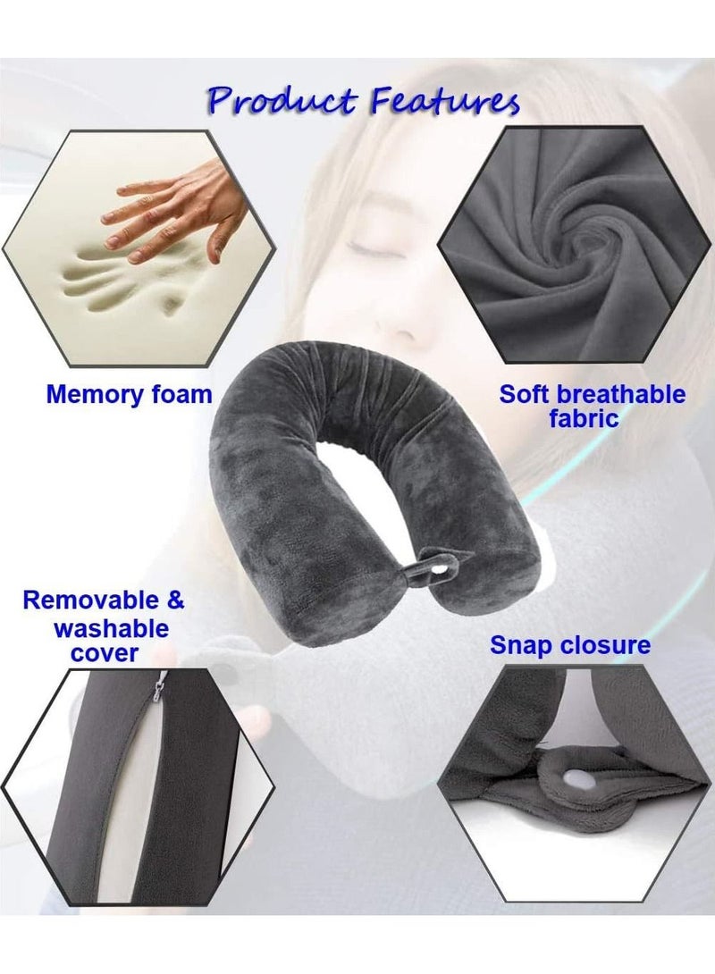Arabest Twist Memory Foam Travel Pillow, Neck Pillow for Neck, Chin, Lumbar and Leg Support Pain Relief, Adjustable Pillow for Airplane, Car, Home (Black)  - Image 3