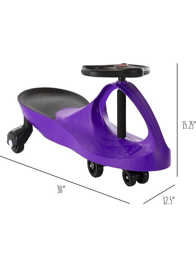 سيارة هزازة - لعبة ركوب للاطفال بعمر 3 سنوات فما فوق - العاب ركوب للاطفال بدون بطاريات او تروس او دواسات، فقط قم بلف وتذبذب وانطلق من هابي كيدو (بنفسجي) - Image 4